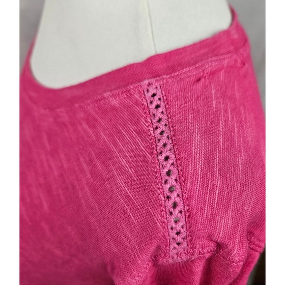 Columbia Pink Heathered Long Sleeve Top Women's L Casual Comfort Athleisure - Picture 3 of 8
